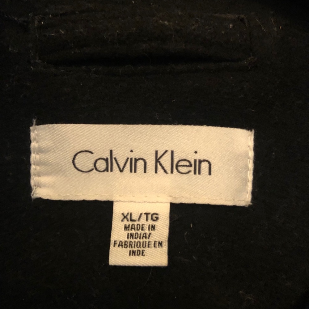 Calvin Klein Wool Zip/Button Overcoat - Picture 4 of 6